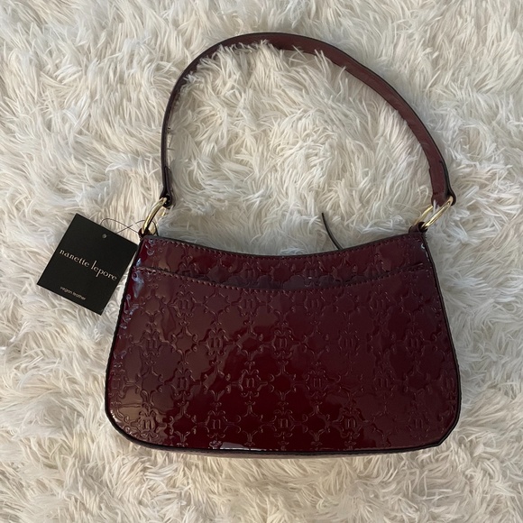 Nanette Lepore Embossed Logo Baguette / Purse / Handbag - Picture 1 of 3